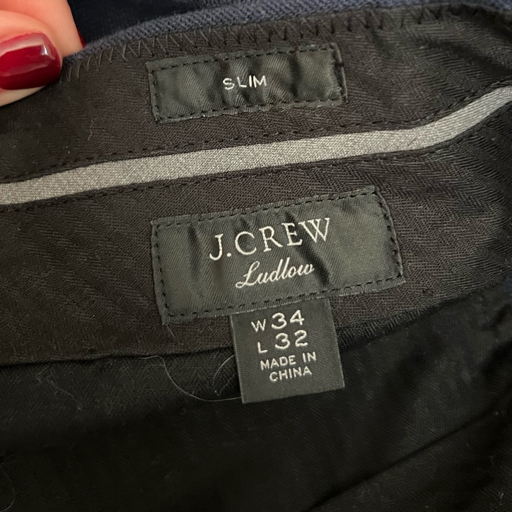 J Crew Navy Ludlow Men’s Slim Suit 40R Pants 34x32 - Picture 3 of 6